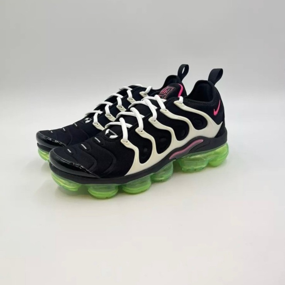 Nike Air VaporMax Plus Black/White/Green Kids Sneakers